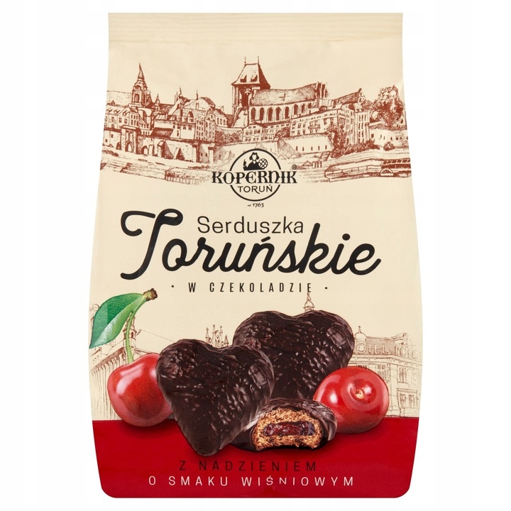 Kopernik Serduszka Toruńskie Wiśniowe 150g