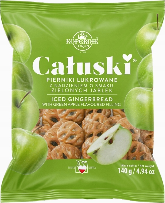 Kopernik Całuski Lukrowane Jabłkowe 140g