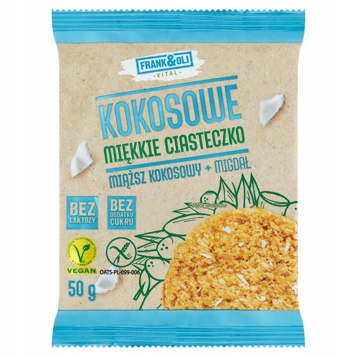 Frank&Oli Kokosowe Miękkie Ciasteczko 50g