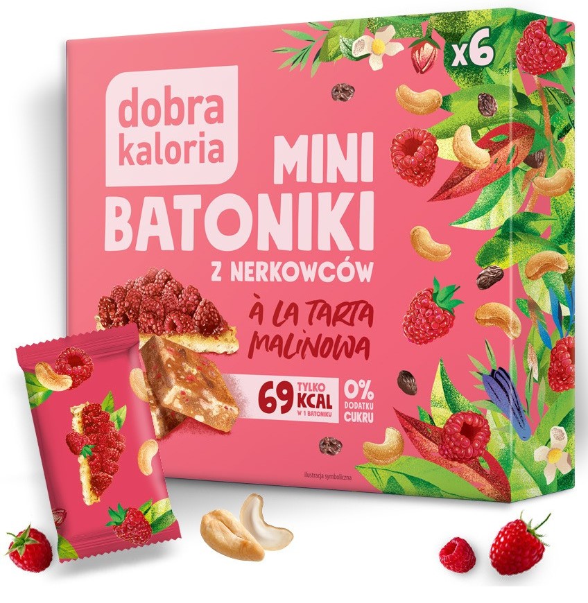 Dobra Kaloria Mini Batoniki Tarta Malinowa 102g