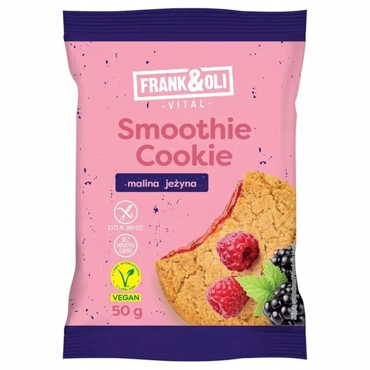 Frank&Oli Smoothie Cookie Malina Jeżyna 50g