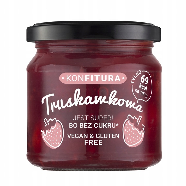 Devaldano Konfitura Truskawkowa Bez Cukru 190g