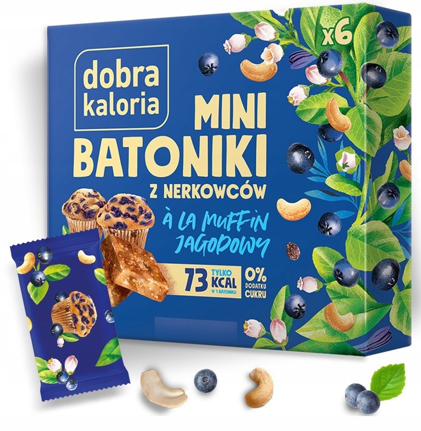 Dobra Kaloria Mini Batoniki Muffin Jagodowy 102g