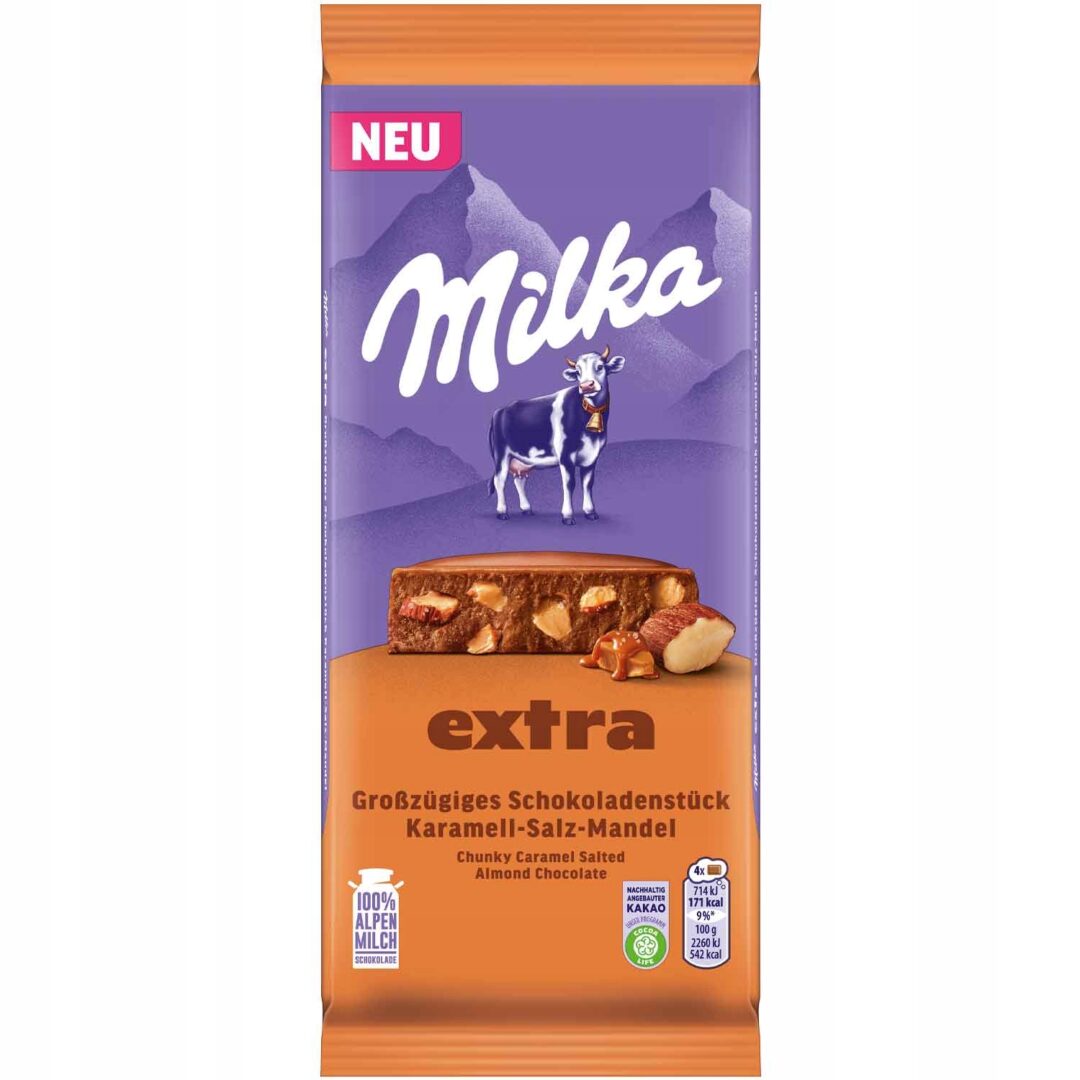 Milka Extra Salted Caramel Almong 190g