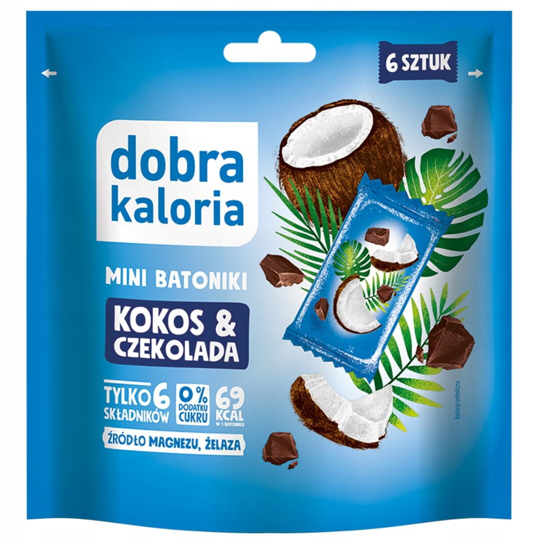 Dobra Kaloria Mini Batoniki Kokos Czekolada 102g