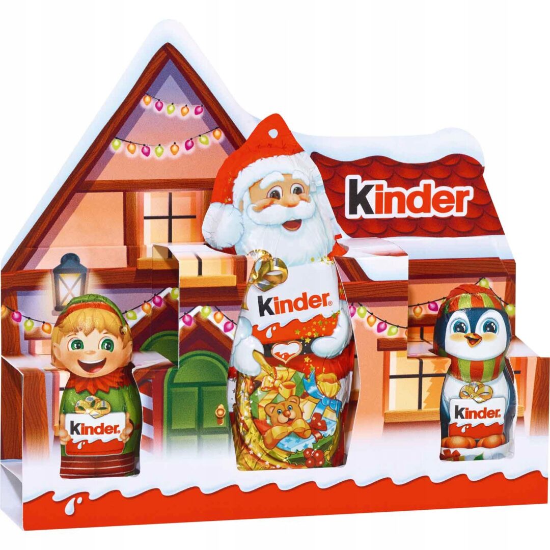 Kinder Figurka Czekoladowa Mix Mikołaj Pingwin Elf 85g