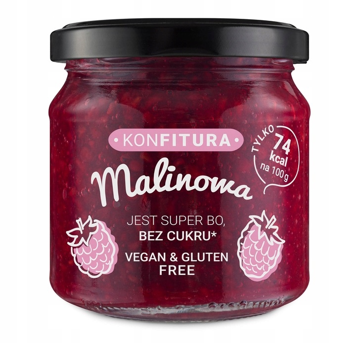 Devaldano Konfitura Malinowa Bez Cukru 190g