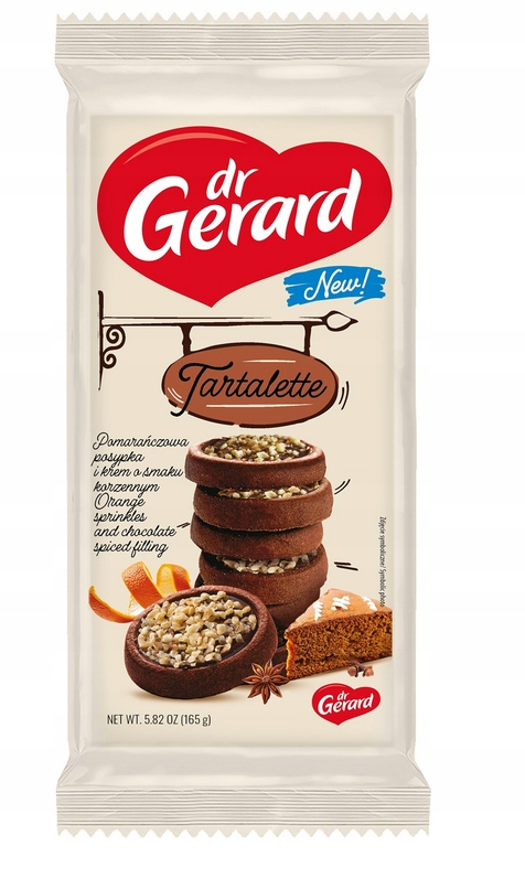 Dr Gerard Tartaletki Korzenne z Pomarańczową Posypką 165g