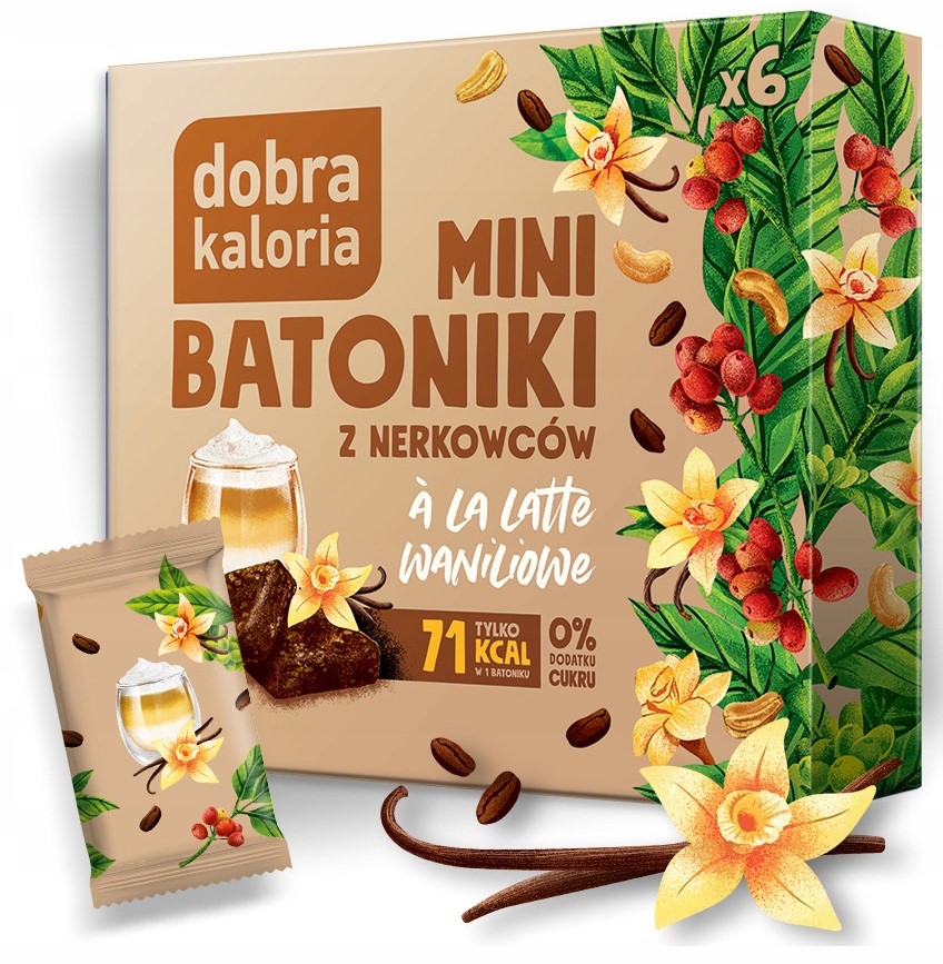 Dobra Kaloria Mini Batoniki Latte Waniliowe 102g