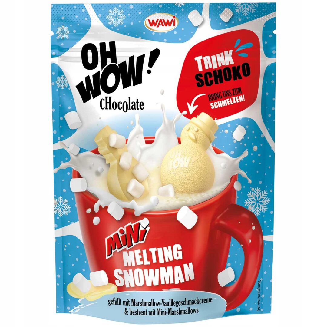 Wawi Mini Melting Snowman White Chocolate with Mini Marshmallows 10g x 12szt
