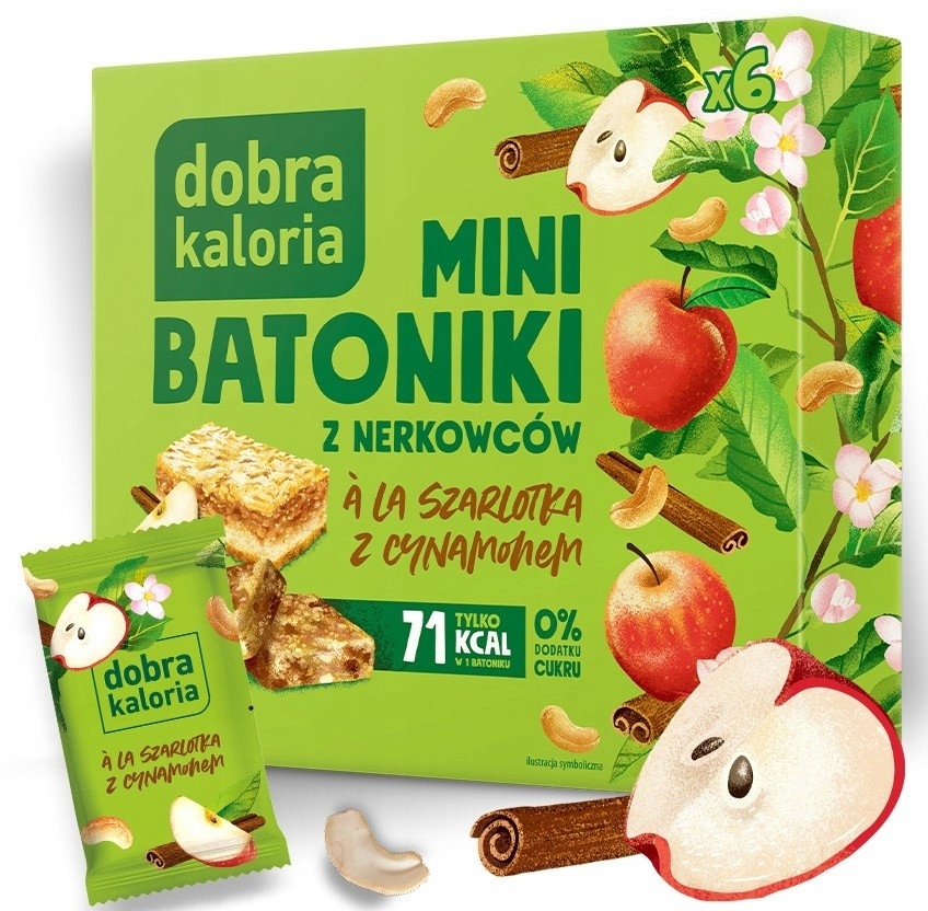 Dobra Kaloria Mini Batoniki Szarlotka Cynamonem 102g