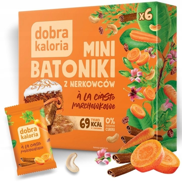 Dobra Kaloria Mini Batoniki Ciasto Marchewkowe 102g