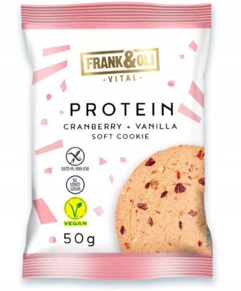 Frank&Oli Protein Cranberry Vanilla Soft Cookie 50g