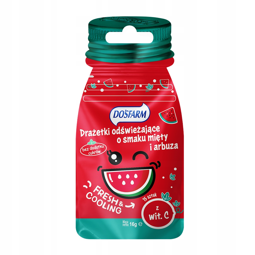 Dosfarm Drażetki Mięta i Arbuz 16g