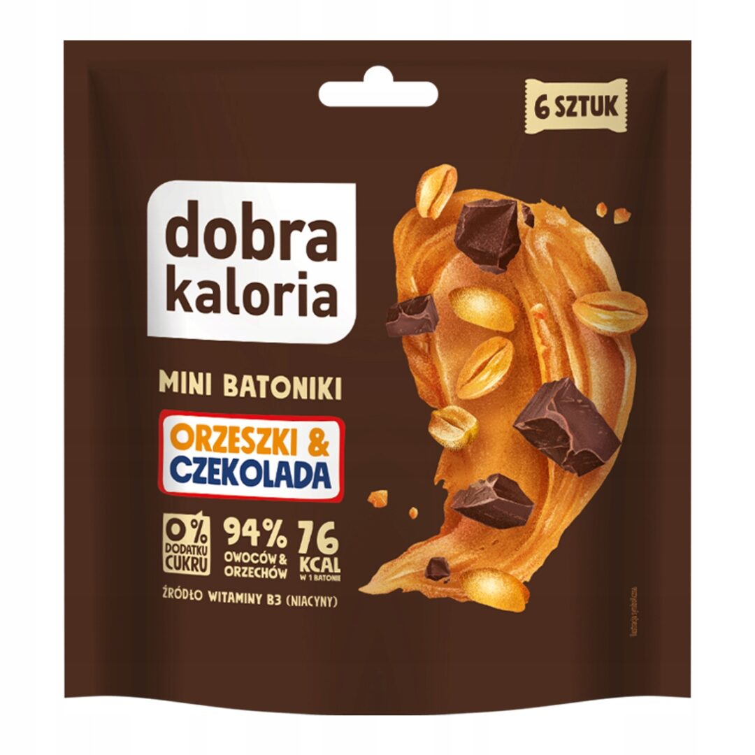 Dobra Kaloria Mini Batoniki Orzeszki Czekolada 108g