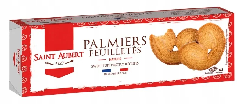 St Aubert Palmiers Feuilletes Nature 100g