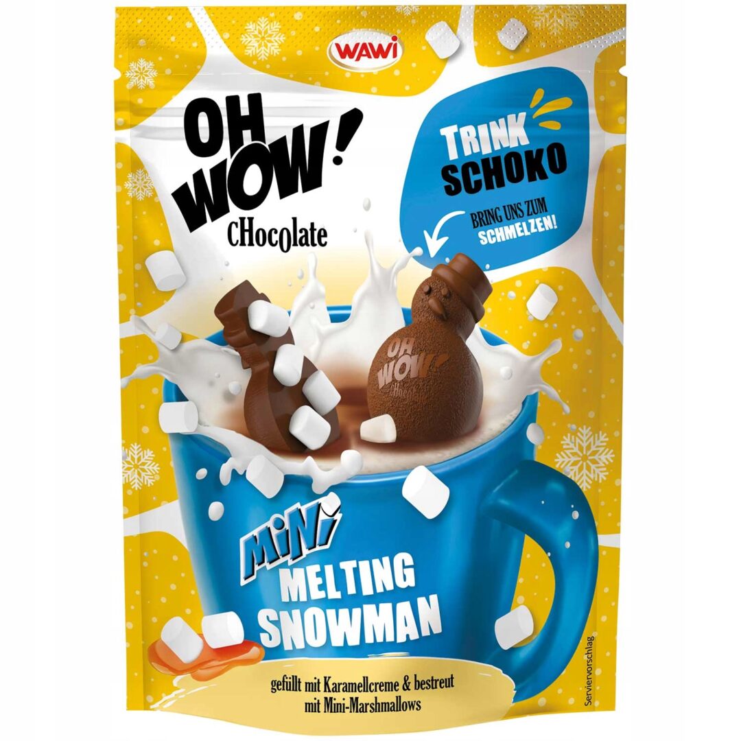 Wawi Mini Melting Snowman Milk Chocolate with Mini Marshmallows 10g x 12szt