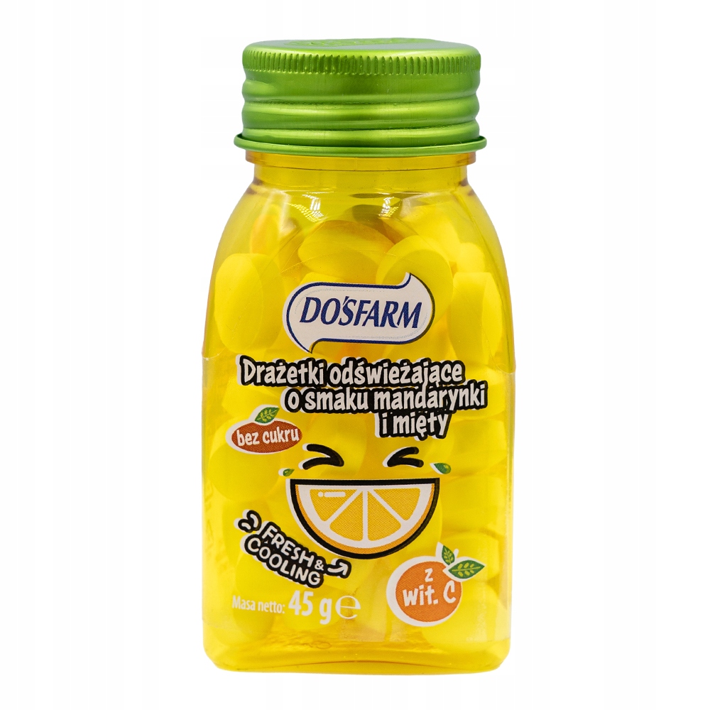 Dosfarm Drażetki Mandarynka i Mięta 45g