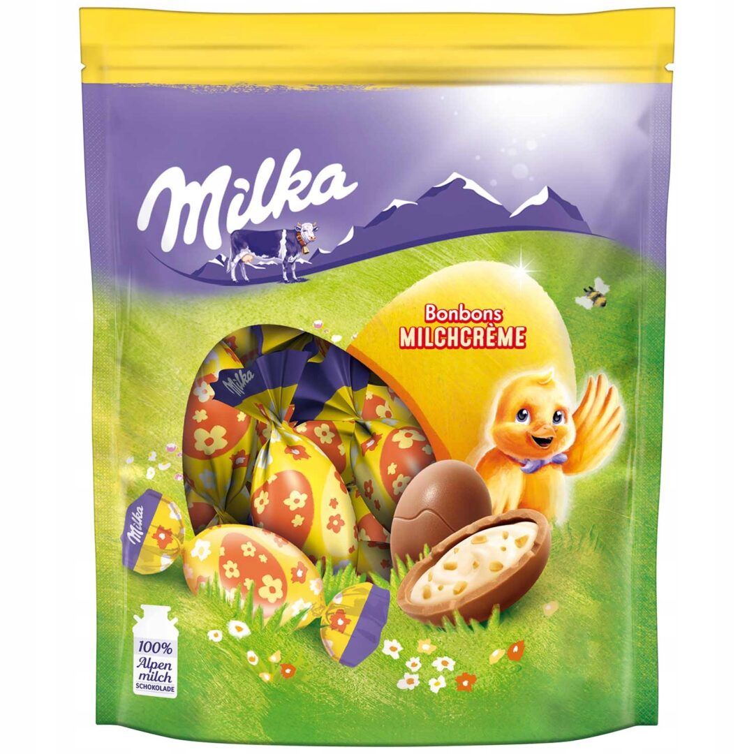 Milka Mini Jajka z Mlecznej Czekolady z Orzechami Wielkanocne 86g