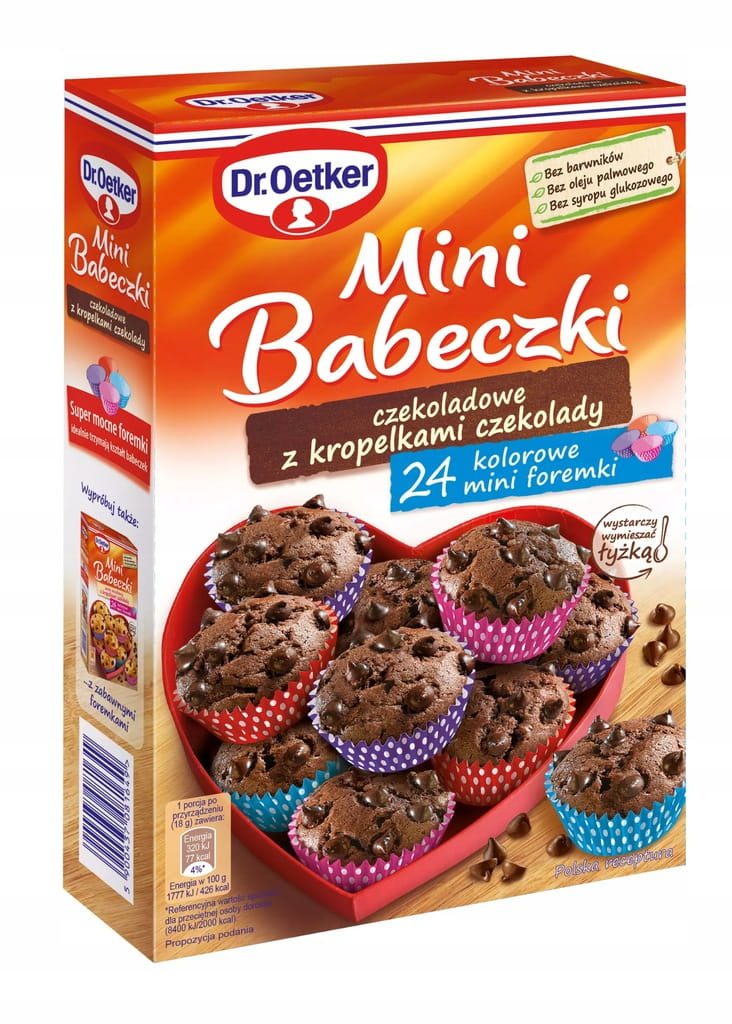 Dr. Oetker Mini Babeczki Czekoladowe Z Kropelkami Czekolady 245g