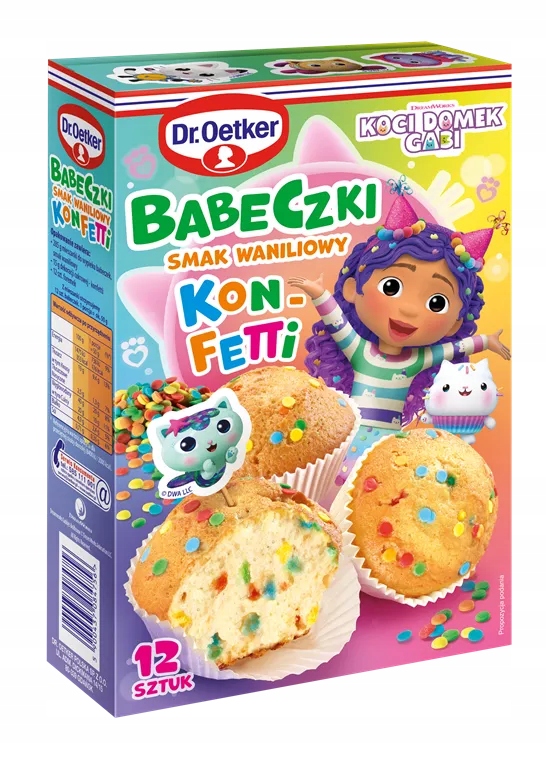 Dr. Oetker Babeczki Waniliowe Konfetti Koci Domek Gabi 300g