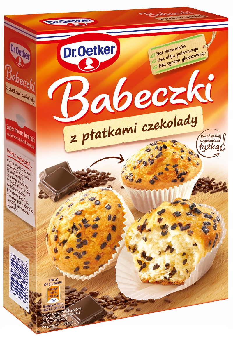 Dr. Oetker Babeczki z Płatkami Czekolady 300g