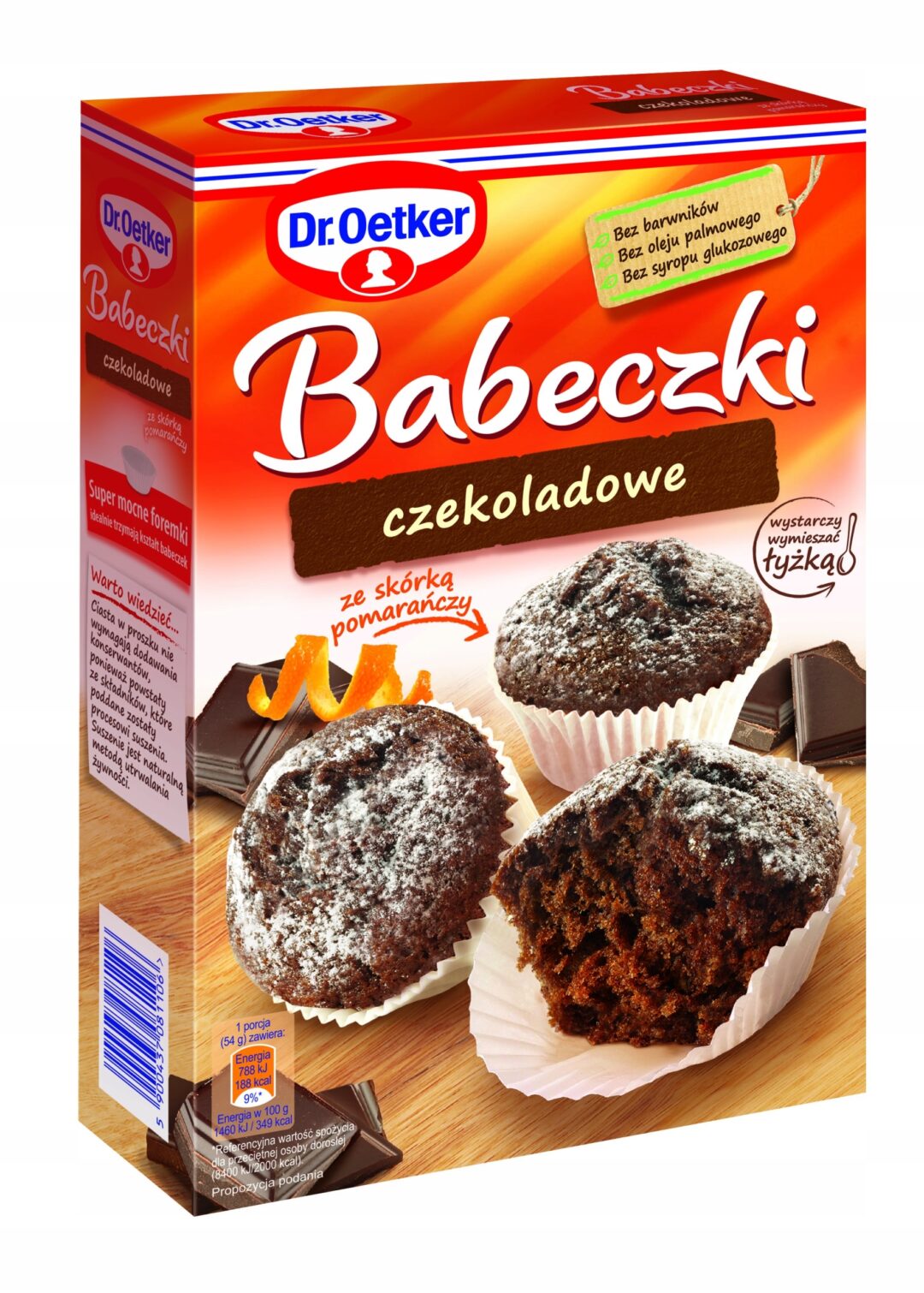 Dr. Oetker Babeczki Czekoladowe ze Skórką Pomarańczy 335g
