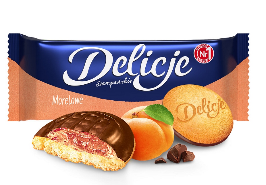 Delicje Szampańskie Morelowe 147g