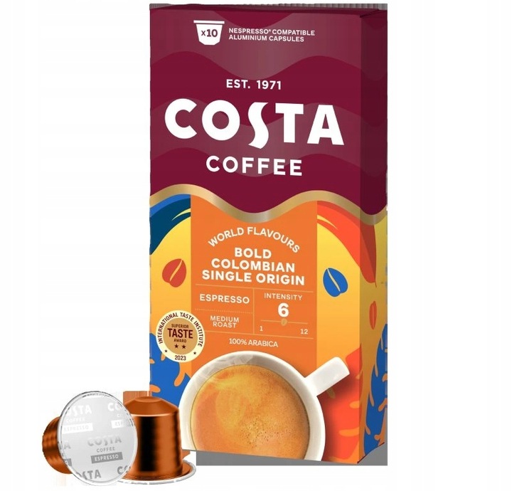 Costa Coffee Colombian Roast Espresso 10 kapsułek
