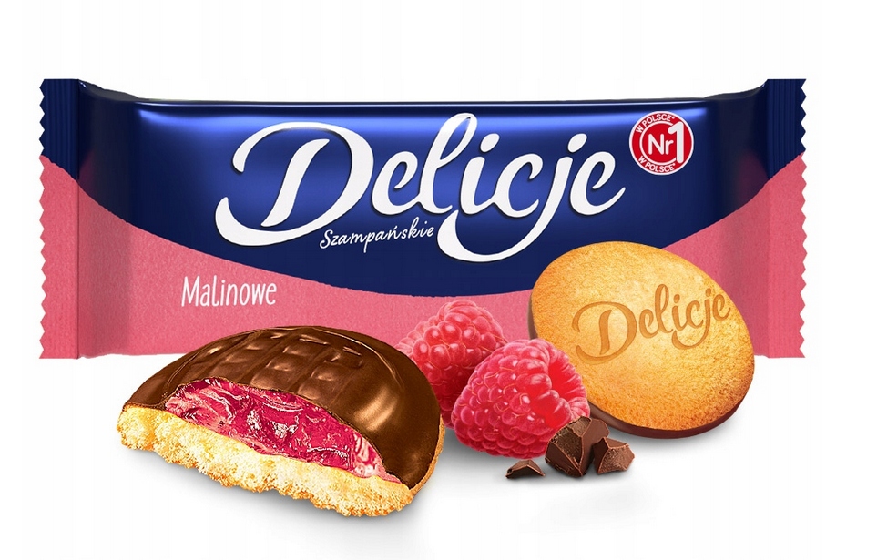 Delicje Szampańskie Malinowe 147g