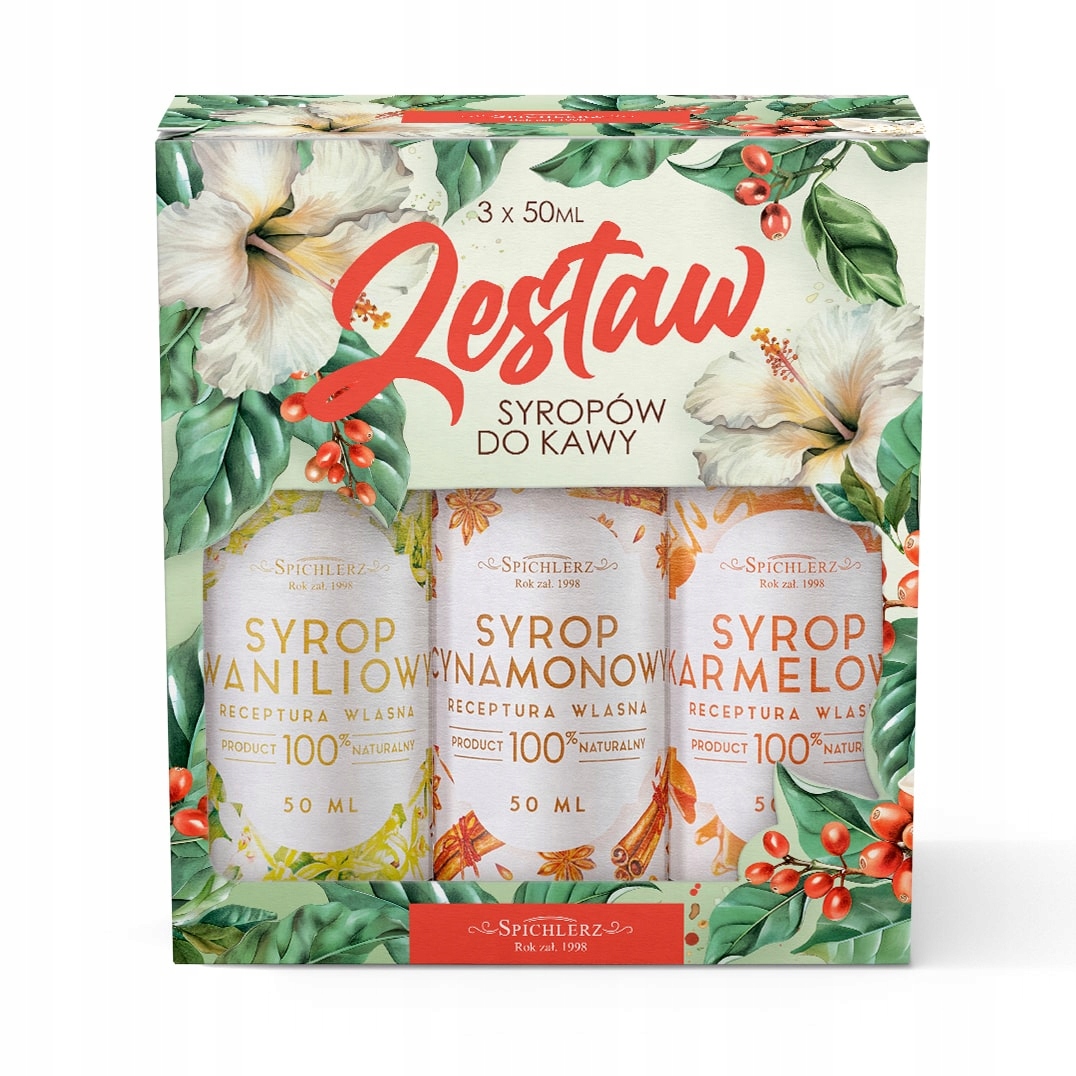 Spichlerz Zestaw Mini Syropów do Kawy 3x50ml