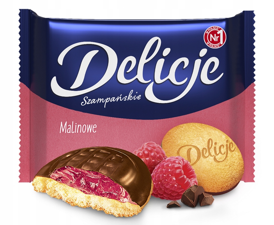 Delicje Szampańskie Malinowe 294g
